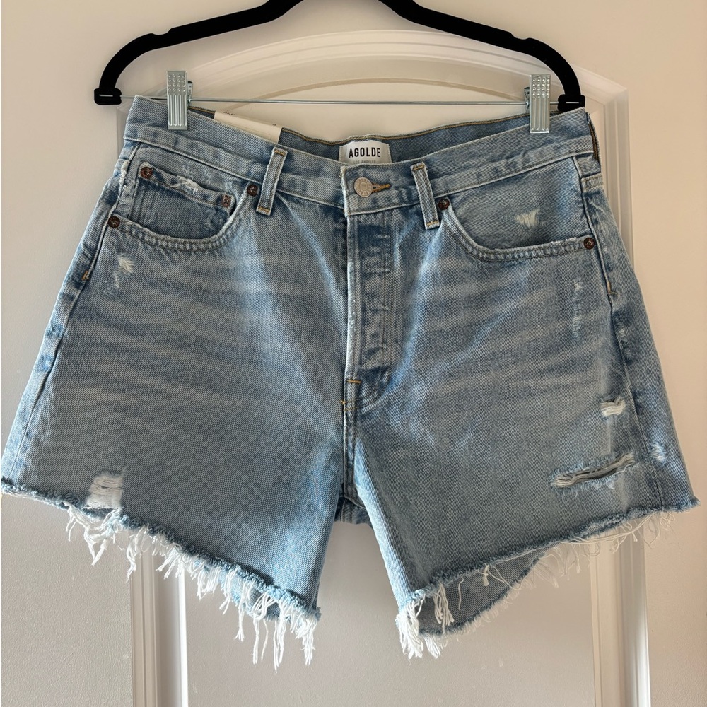AGOLDE Women's Parker Long Shorts in Swapmeet. Size 28. NWT